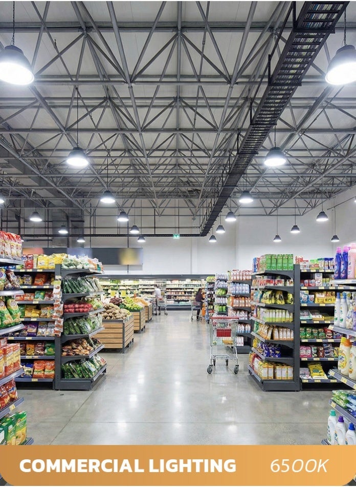 ماكس مصباح LED بقوة 50 واط، قاعدة E27، لون أبيض بارد، سطوع 4000 لومن، مناسب للاستخدام الصناعي والمنزلي، درجة حرارة اللون 6500 كلفن - Image 5